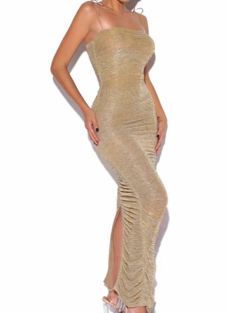 NEW MISS CIRCLE dare me dress in gold
